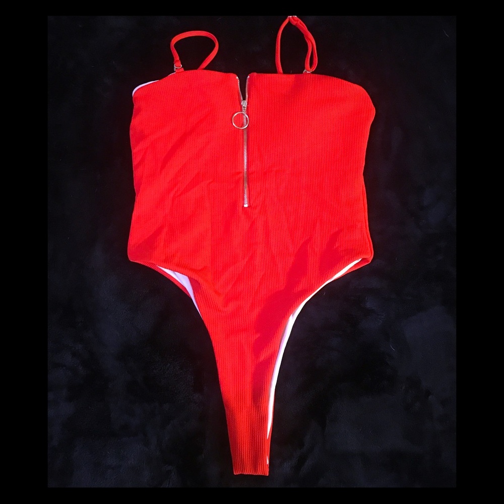 Red One Piece Swimsuit